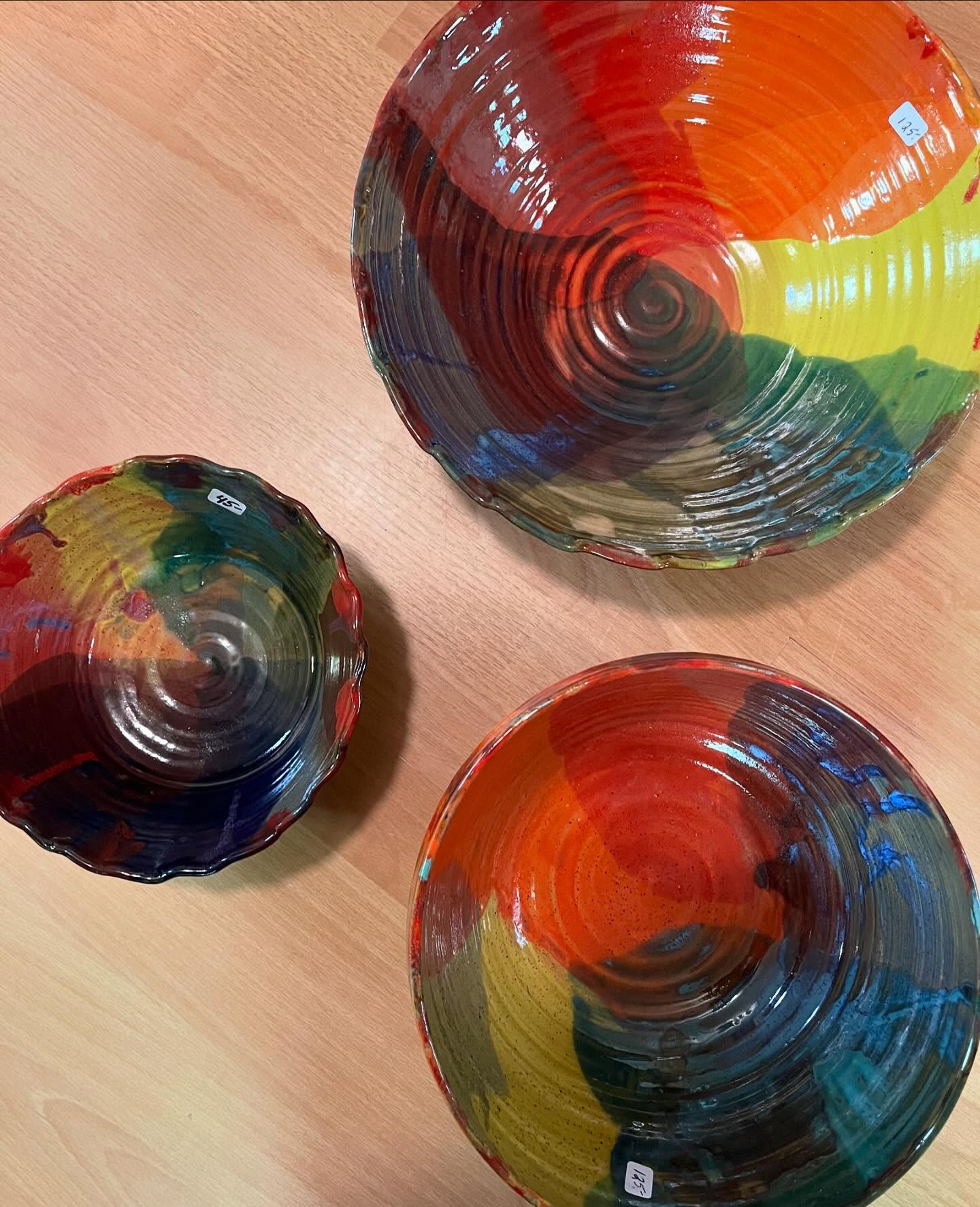 colorful ceramic bowls